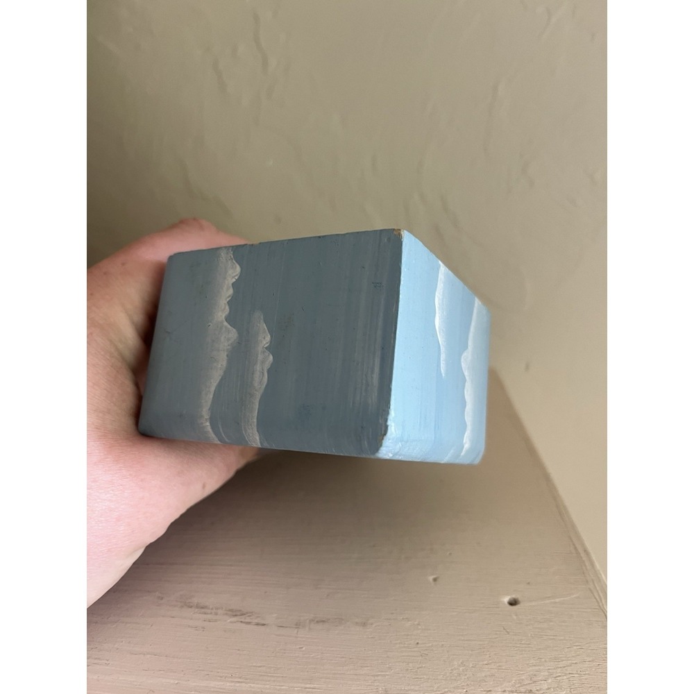 Lighthouse Painted Birdhouse Wood Figure Coastal Nautical Shelf Sitter Decor 5" - Picture 8 of 13